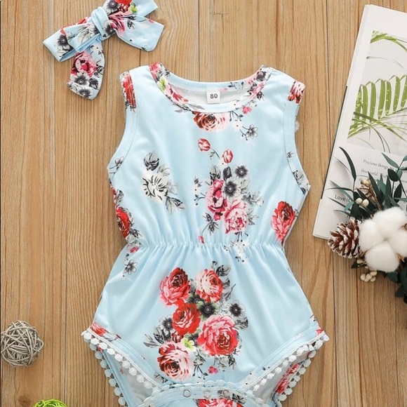 Baby girl Bodysuit & Headband - Picture 2 of 3